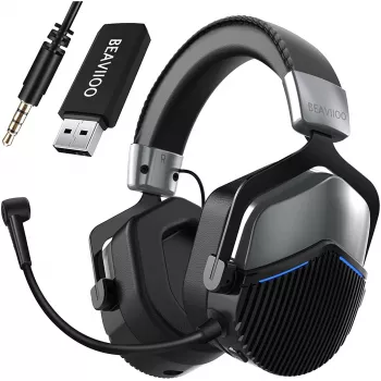 5.8G Low-Latency Wireless Gaming Headset w/ Mic