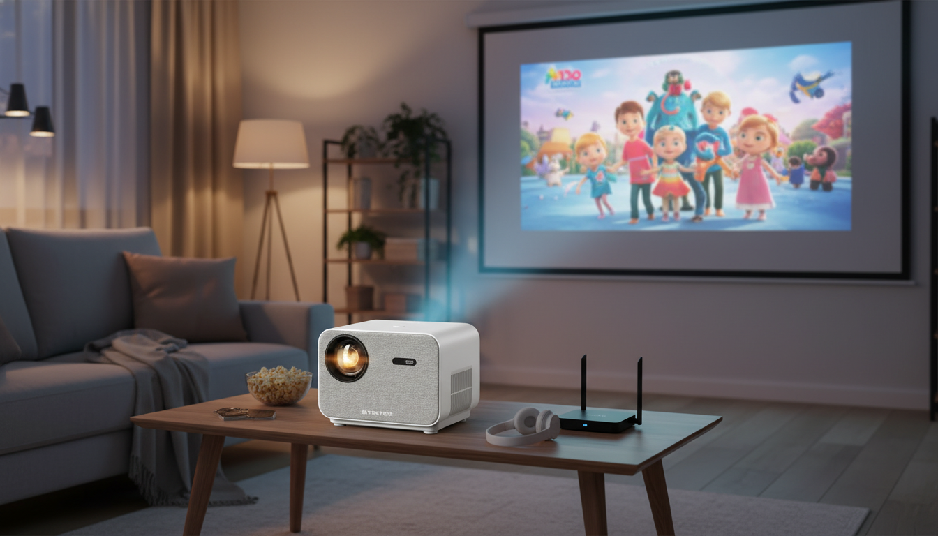 1080P 800 ANSI Projector Setup: WiFi 6 & Bluetooth 5.2