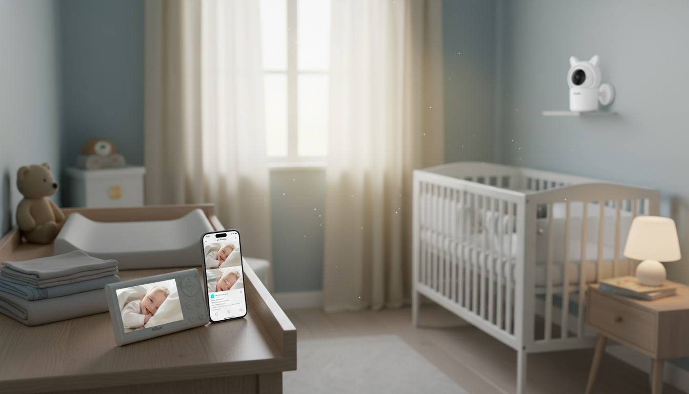 1080P Dual-Camera Baby Monitor: PTZ, Split Screen & Alerts