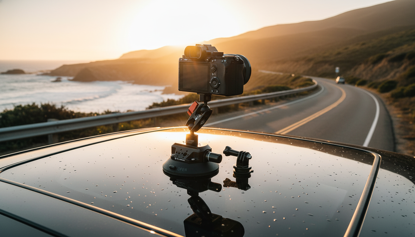 4.5in Suction Cup Mount + Magic Arm for GoPro/DJI/Insta