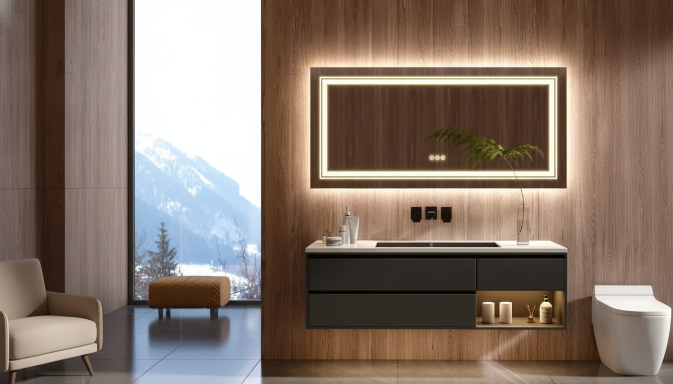 47x24 LED Backlit Vanity Mirror: Anti-Fog, 3 Colors