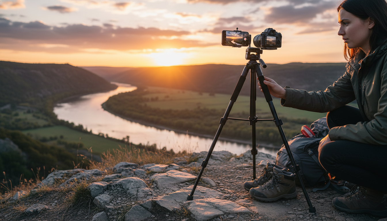 68-Inch Lightweight Travel Tripod for Phones & Cameras