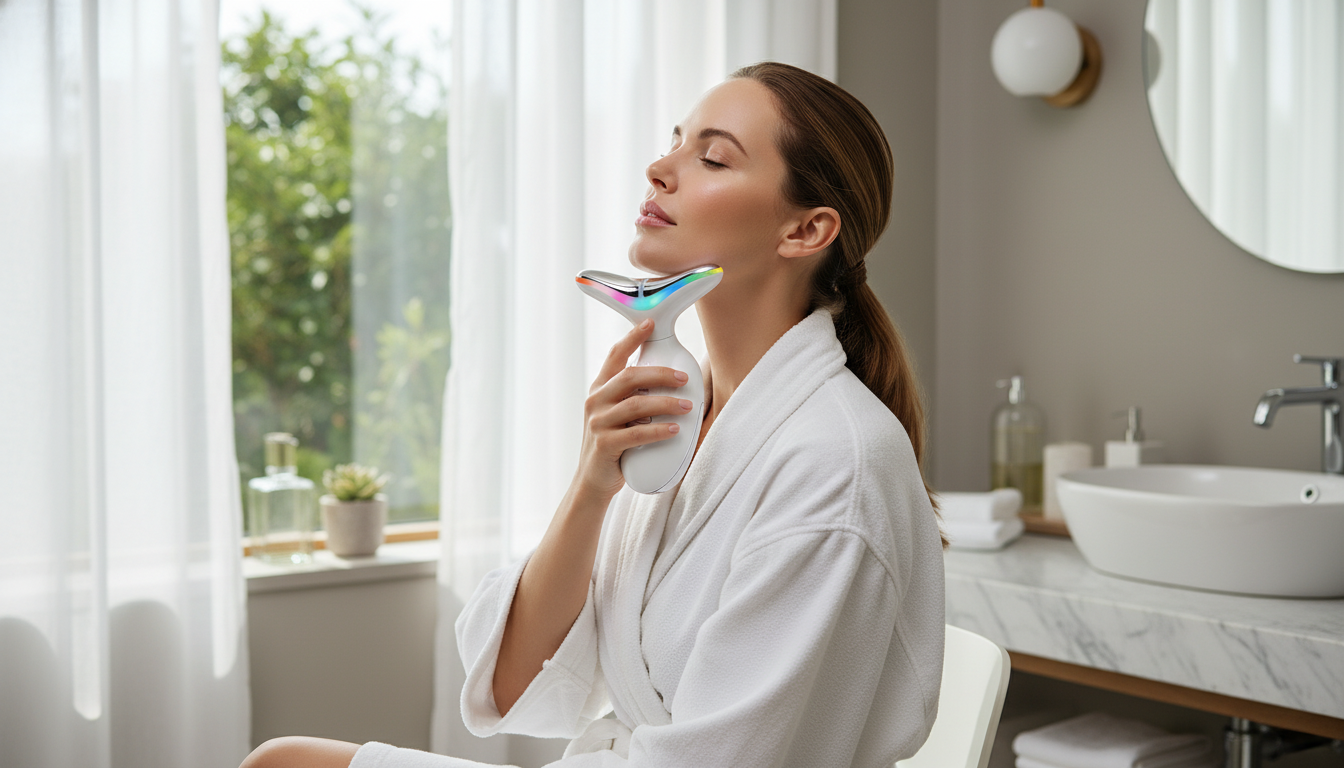 7-Color LED Neck & Face Massager: 4 Modes Guide