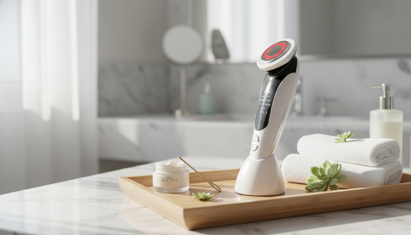 7-in-1 EMS + LED Face Massager: Lifted Look at Home
