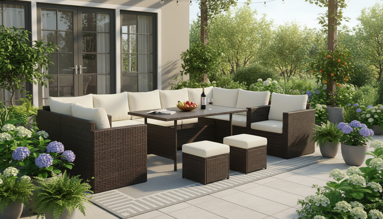 7-Piece All-Weather Wicker Patio Set: Layout & Care Tips