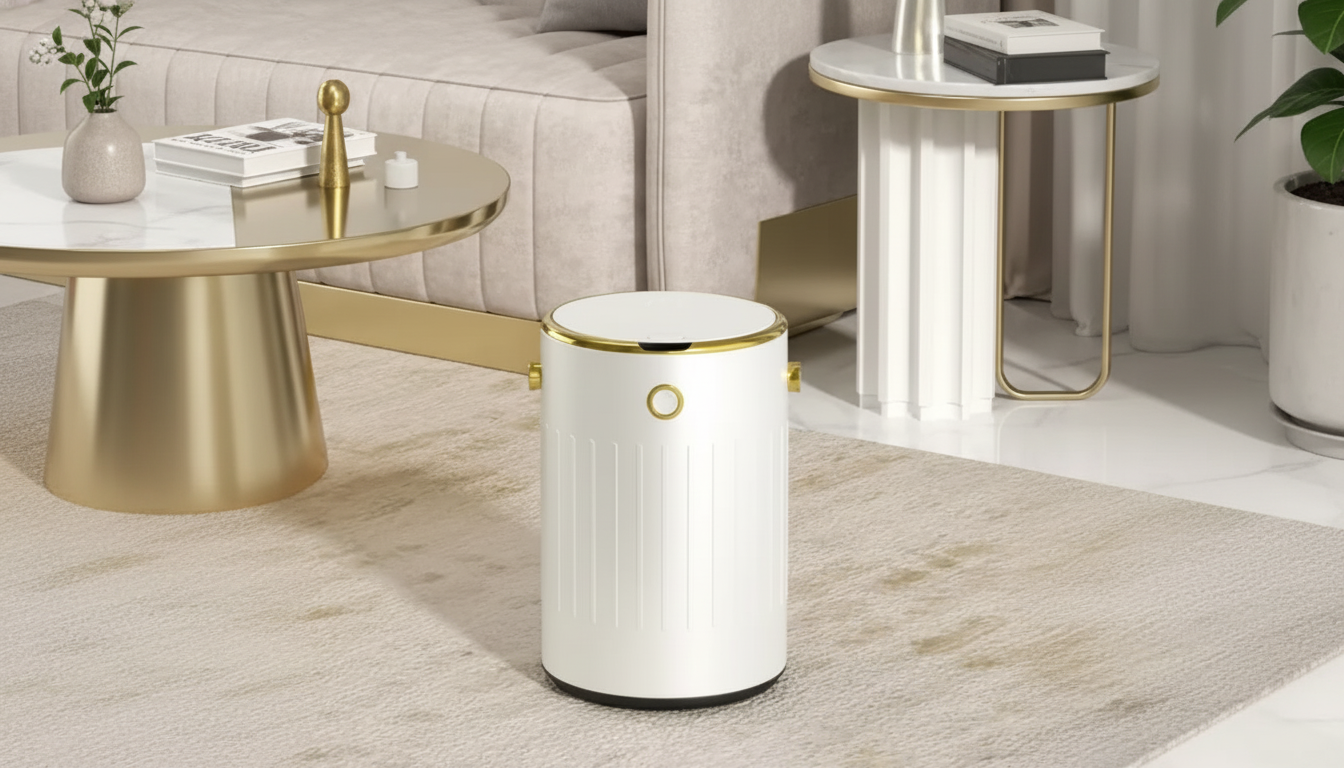 9L Touchless Metal Trash Can with Sensor Lid for Small Spaces