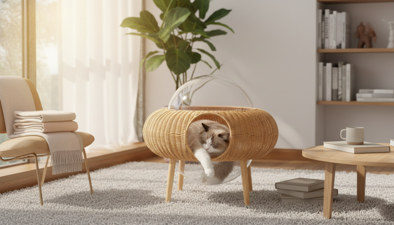 All-Season Luxury Cat Nest Bed for Cozy, Secure Sleep