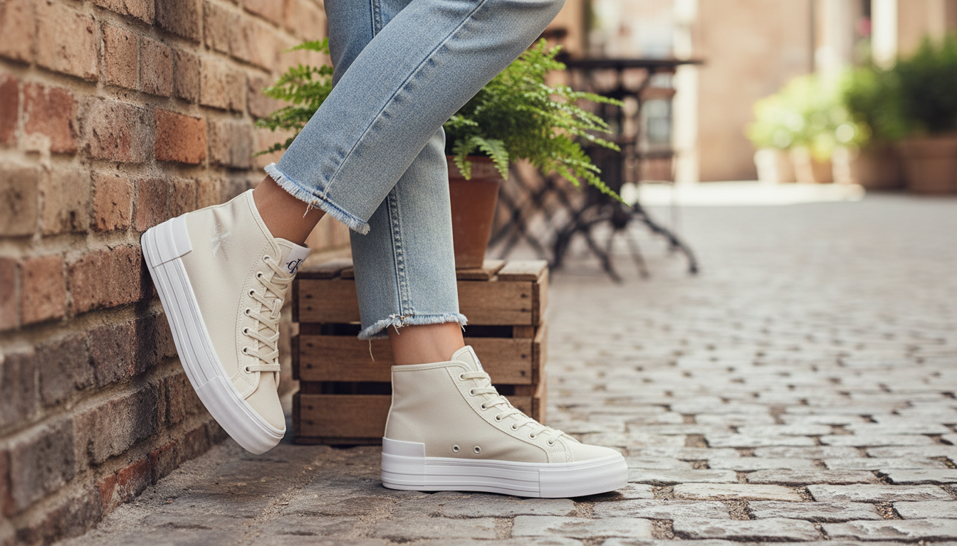 Beige Calvin Klein Jeans Women’s Sneakers: Fit & Style