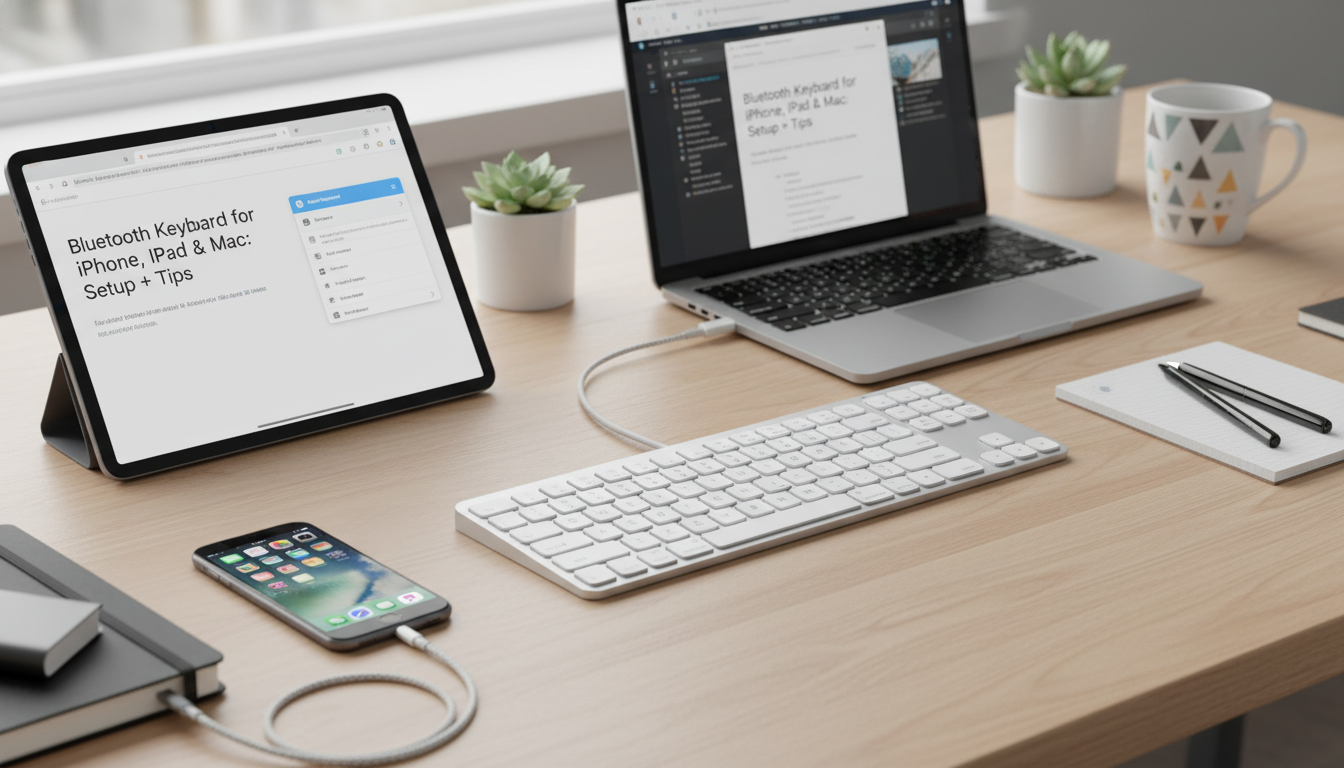 Bluetooth Keyboard for iPhone, iPad & Mac: Setup + Tips