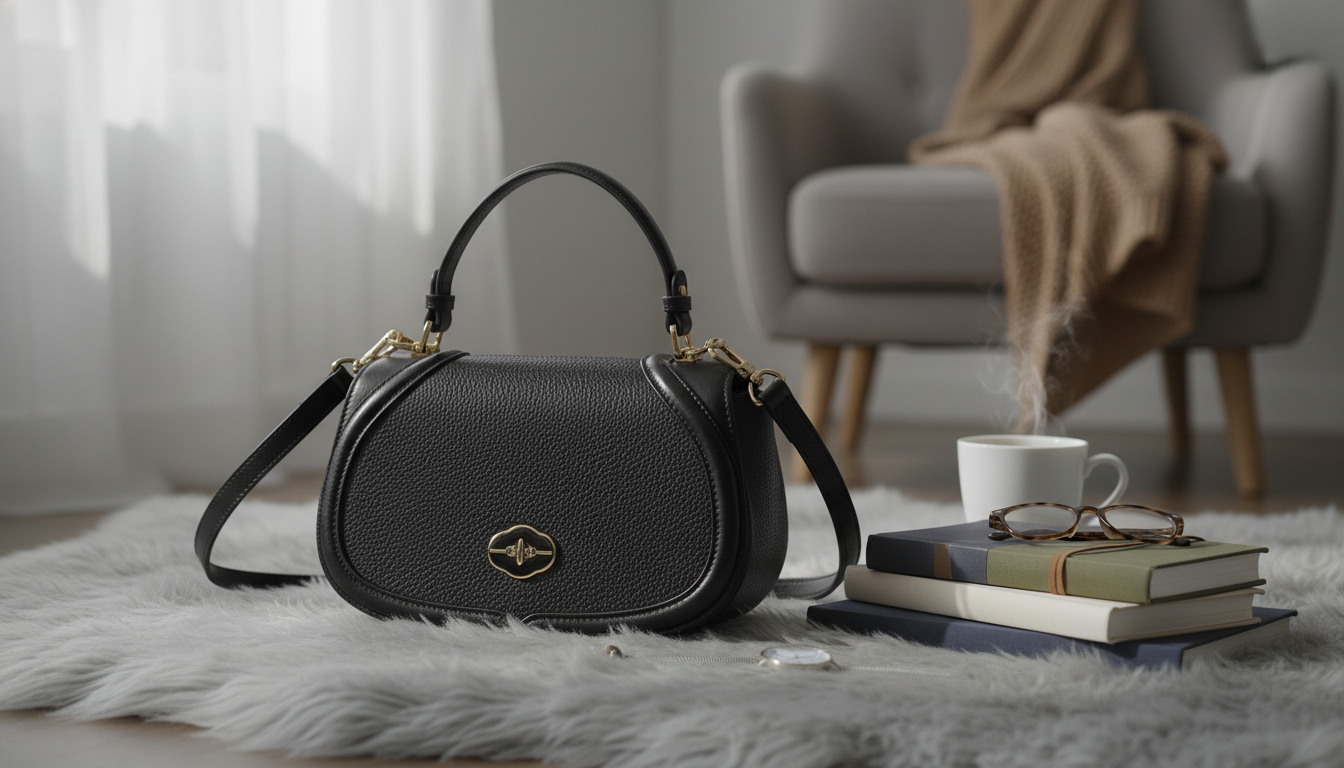 Compact Saddle Crossbody Bag: Structured, Chic, Daily