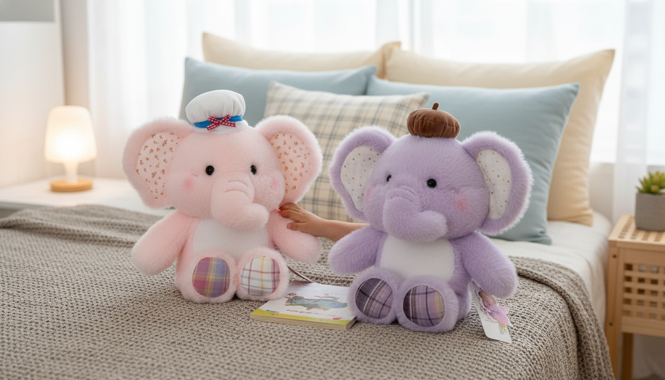Cozy Elephant Plush for Bedtime, Travel & Gifting