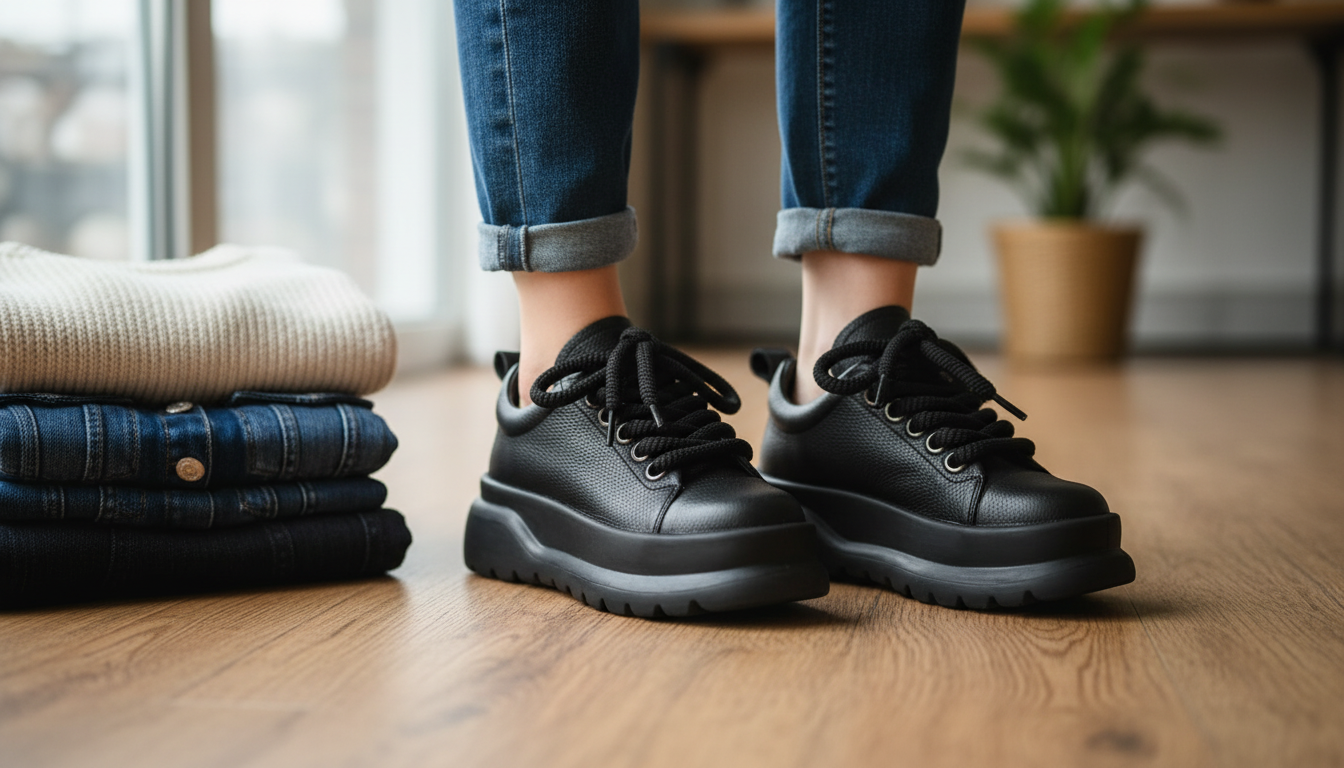Genuine Leather Platform Lace-Ups for Women: Fit & Style