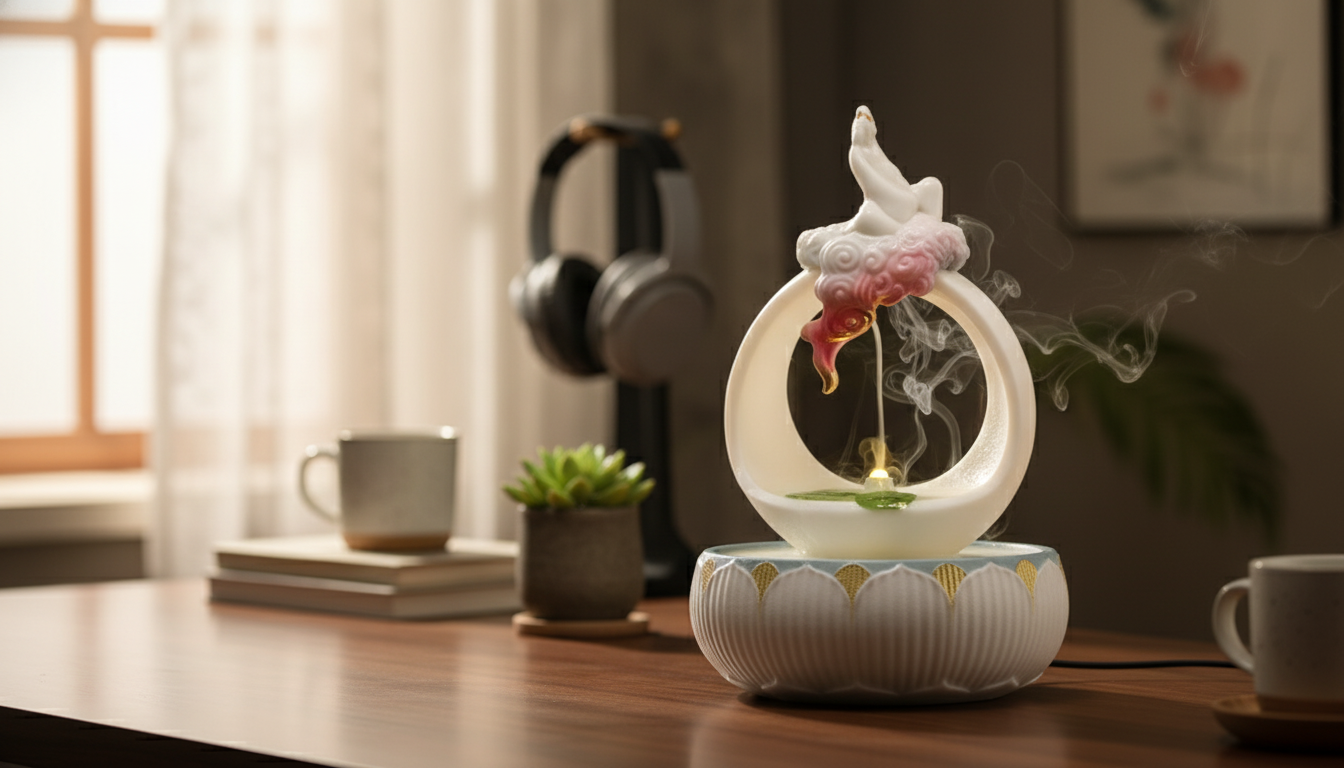Handmade Zen Ceramic Desktop Water Fountain for Calm Focus