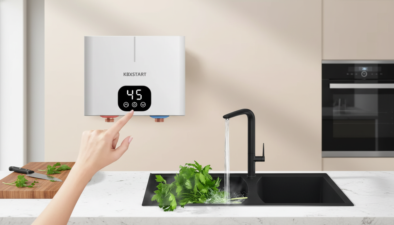 Instant Electric Tankless Heater with LCD Temp Display