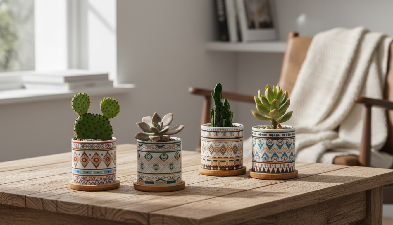 Minimal Round Ceramic Pot for Succulents: Clean & Modern