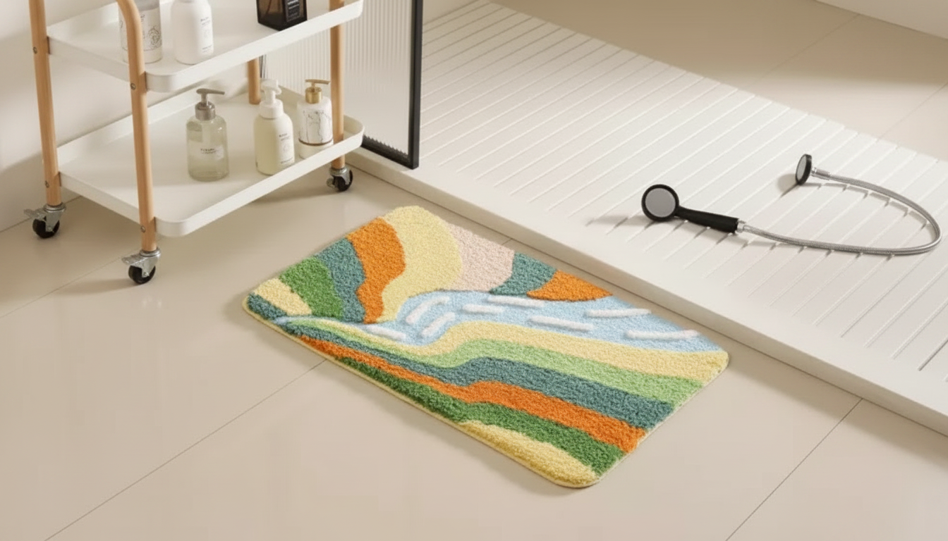 Moss River-Grass Non-Slip Bath Mat: Absorbent Guide