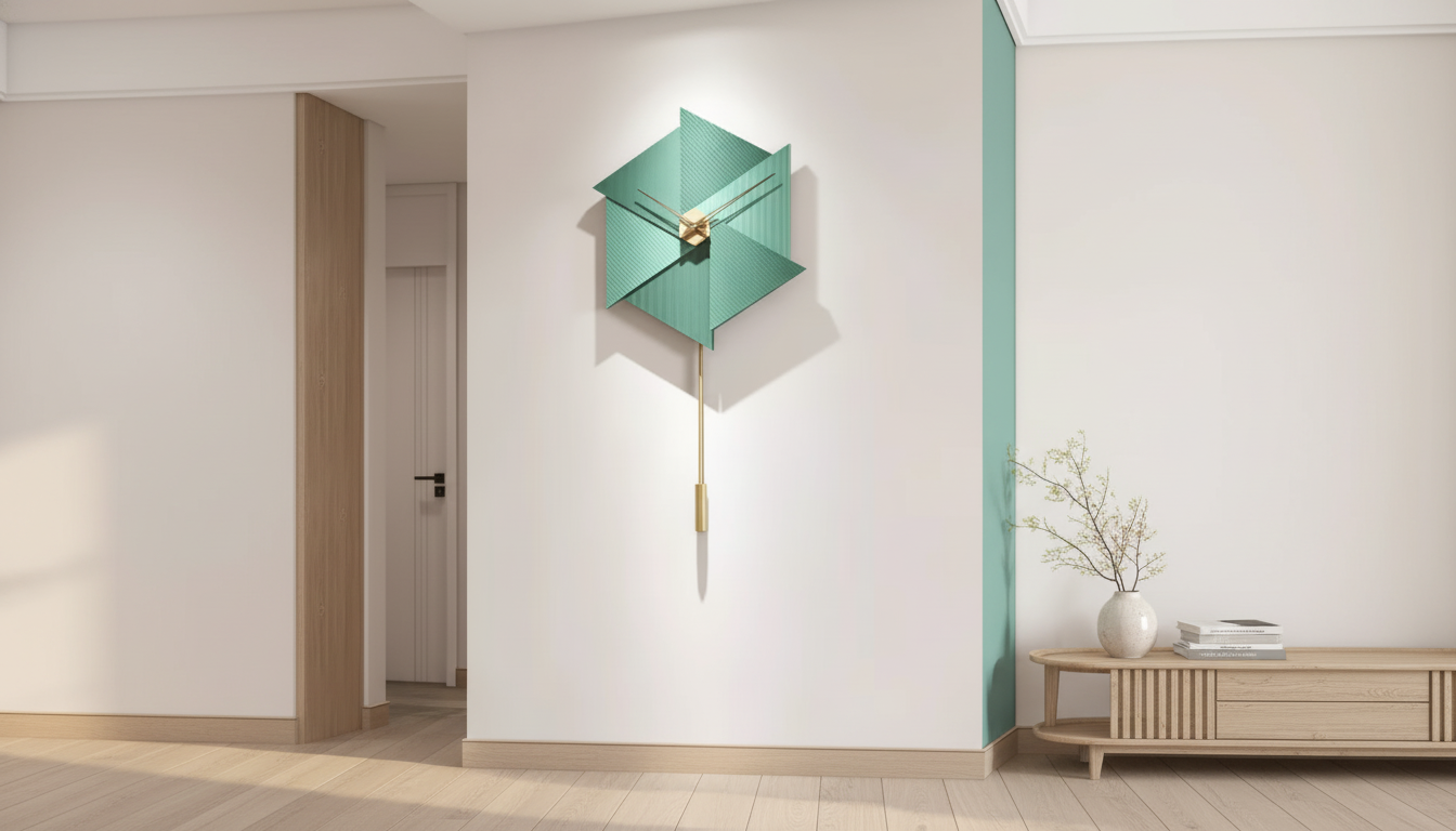 Nordic Quartz Wall Clock: Minimalist Luxury for Living Rooms