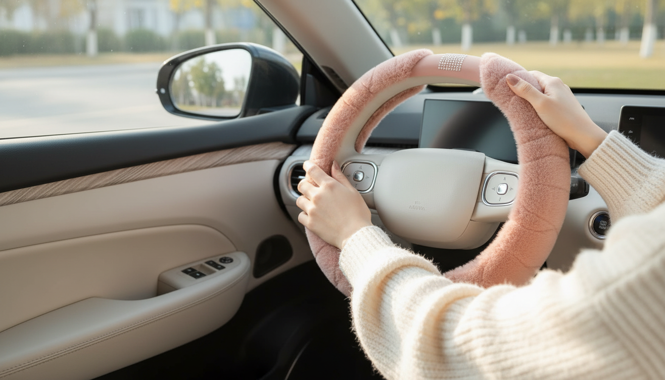 Plush Diamond Steering Wheel Cover: Fit, Comfort & Sparkle