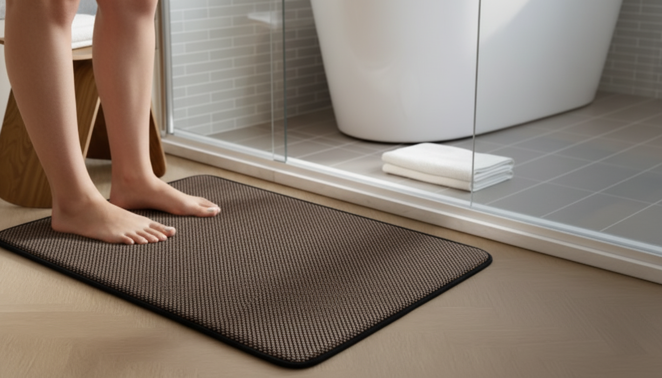 Quick-Dry Linen Weave Memory Foam Bath Mat Guide