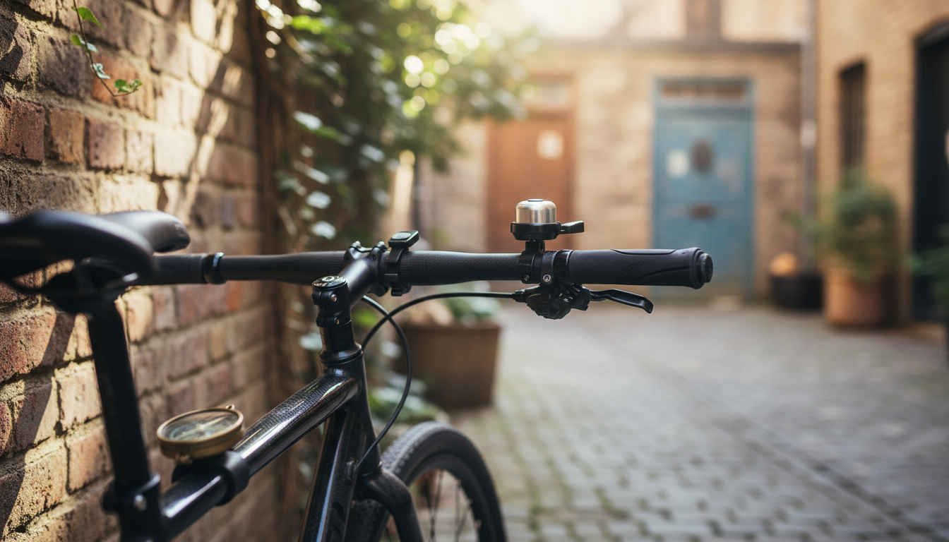 Retro Mini Aluminum Bike Bell: Compact, Clear Ring