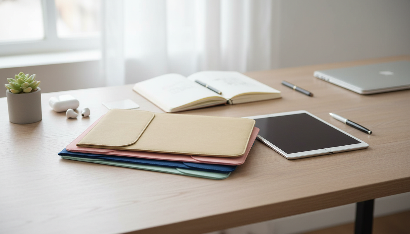 Slim Matte Leather Tablet Sleeve for iPad Protection