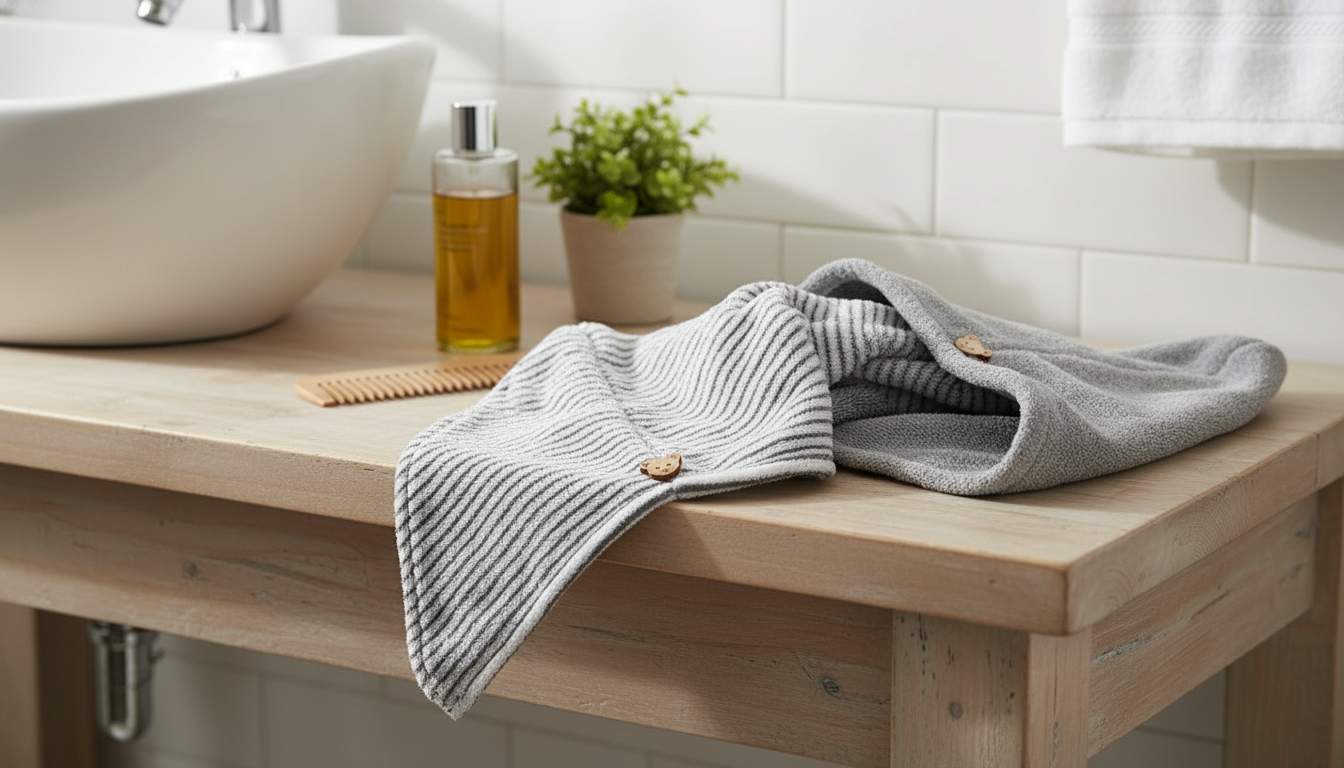 Soft Coral Fleece Hair Towel Cap That Stays Put
