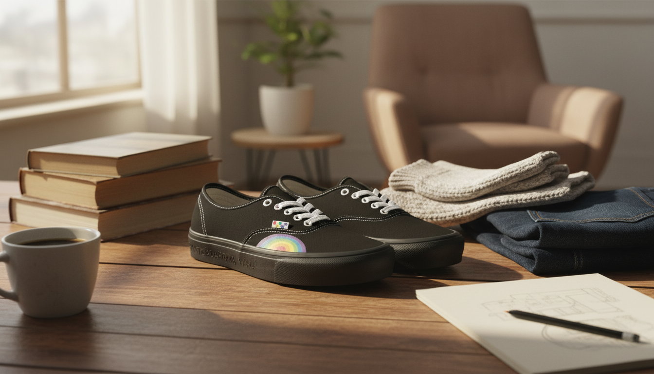 Vans Women’s Black Leather Shoes for Daily Wear