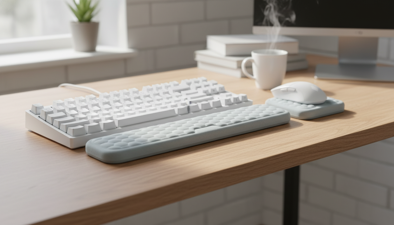 2-Piece Keyboard & Mouse Wrist Rest Set for Desk Comfort