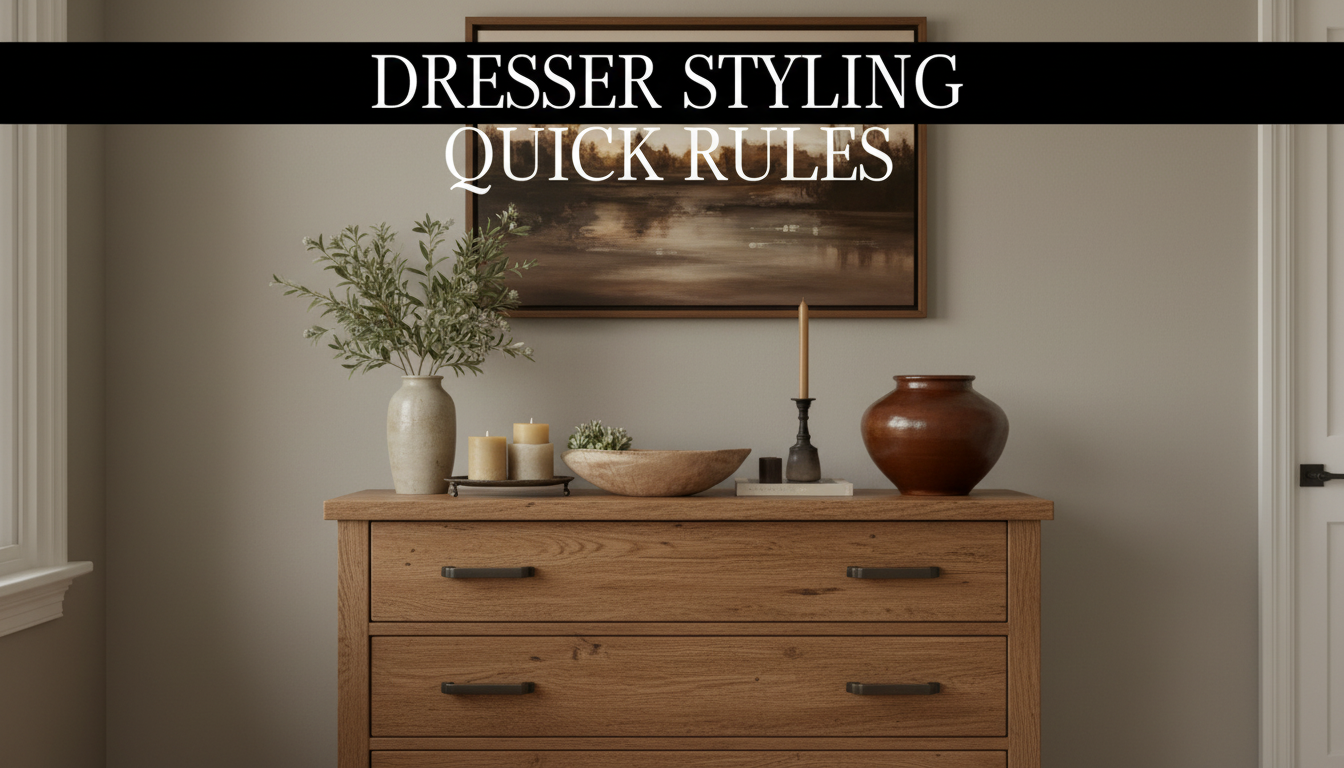 Dresser Styling Quick Rules: Reset Checklist by Room Style