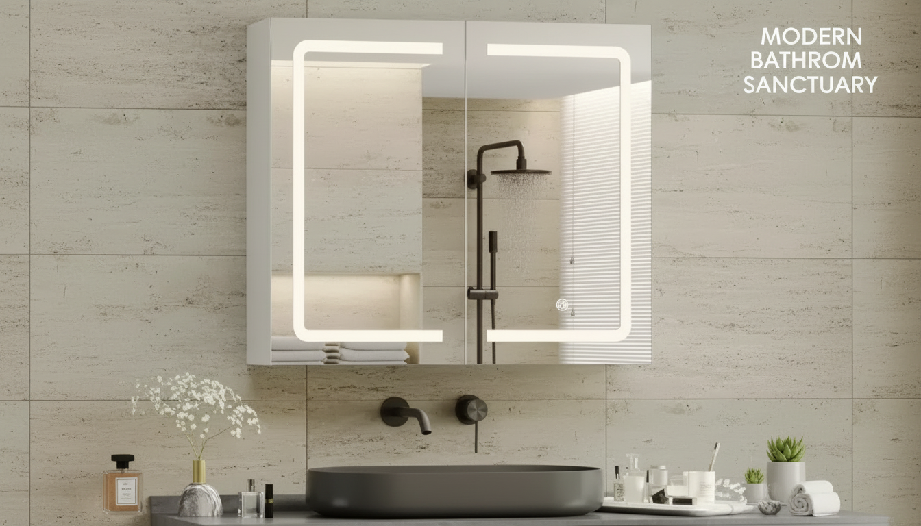 LED Lighted Mirrored Medicine Cabinet: Storage + Glow