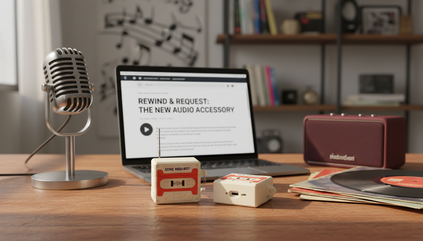 Retro 3D Tape AirPods 4 Case: Shockproof Silicone Grip