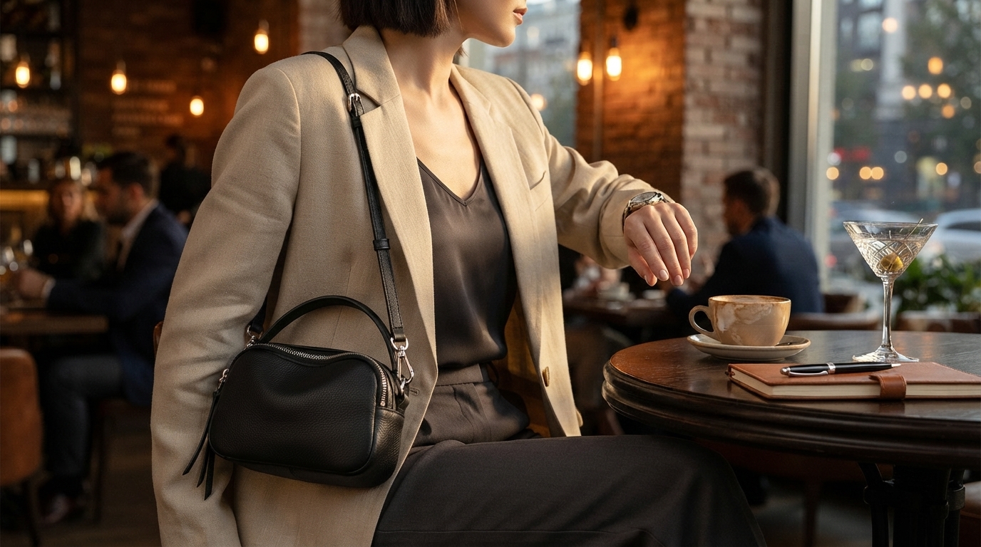 Small Genuine Leather Shoulder Bag: Day-to-Night Style