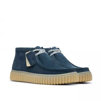 Clarks Men’s Blue Suede Lace-Ups: Everyday Smart-Casual
